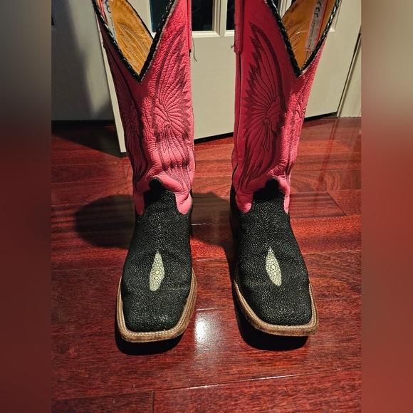 Andeson Bean authentic stingray square toe boots size 9B main image 7